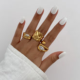 European and American cross-border ins cold wind hug open joint ring female, simple micro-inlaid flash diamond lava hand jewelry female